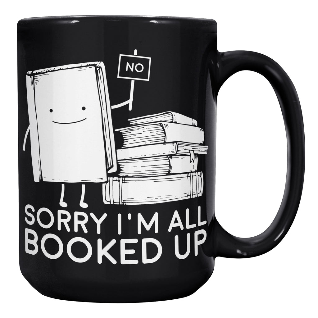 15oz Black Mug - Books All Booked Up