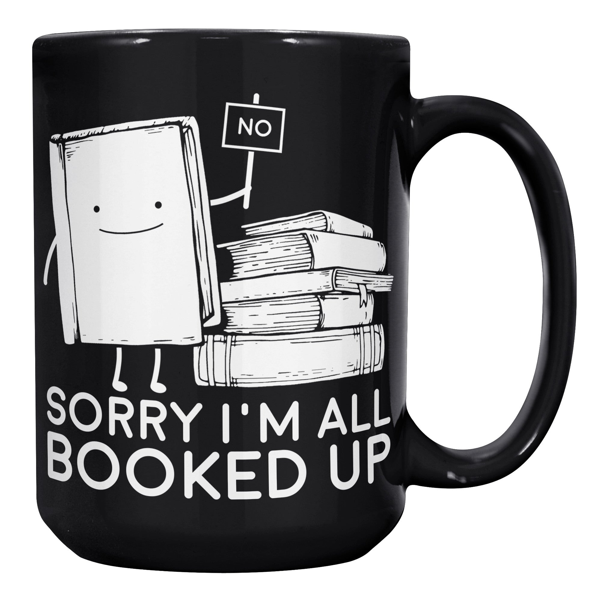15oz Black Mug - Books All Booked Up