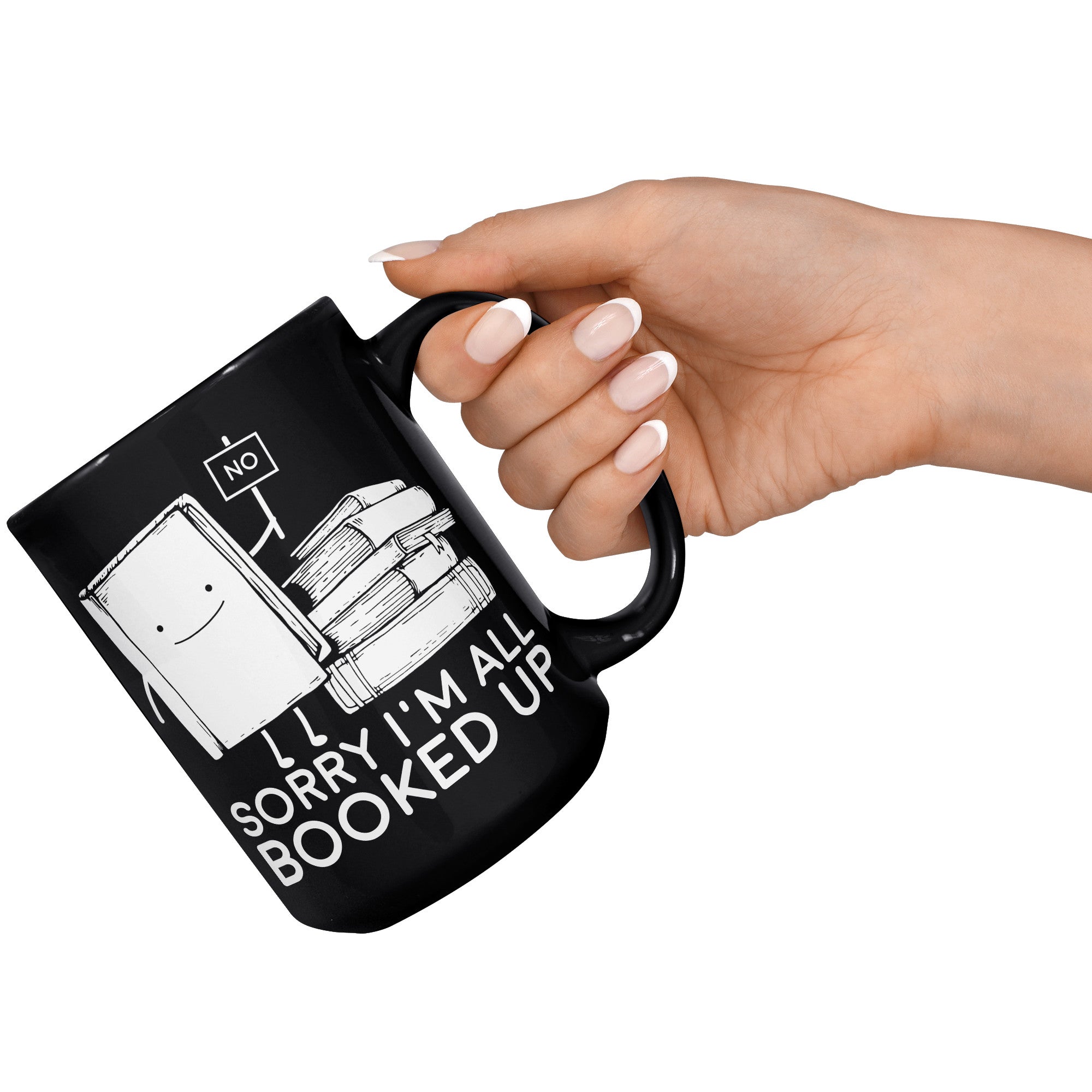 15oz Black Mug - Books All Booked Up