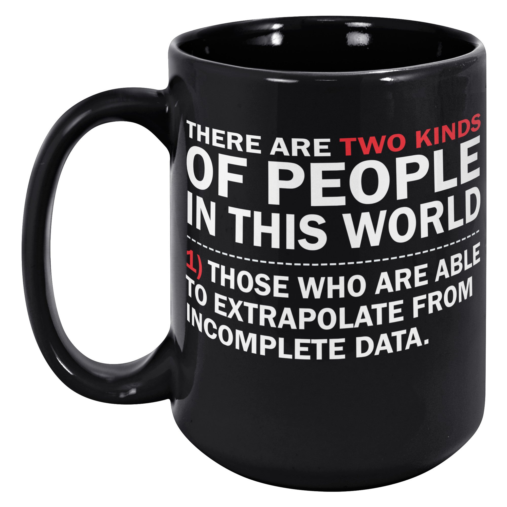 15oz Black Mug - Extrapolate Incomplete Data
