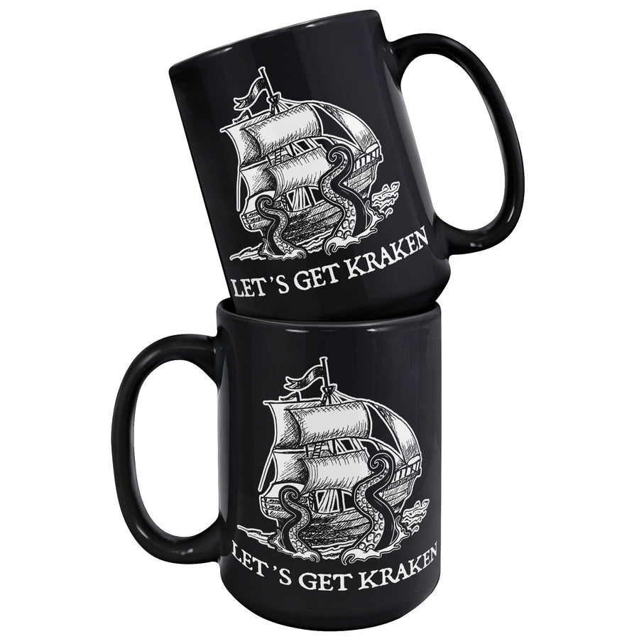 15oz Black Mug - Let's Get Kraken