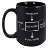 15oz Black Mug - Problem Solution Recruiter