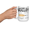 15oz White Mug - Anatomy of a Bullet