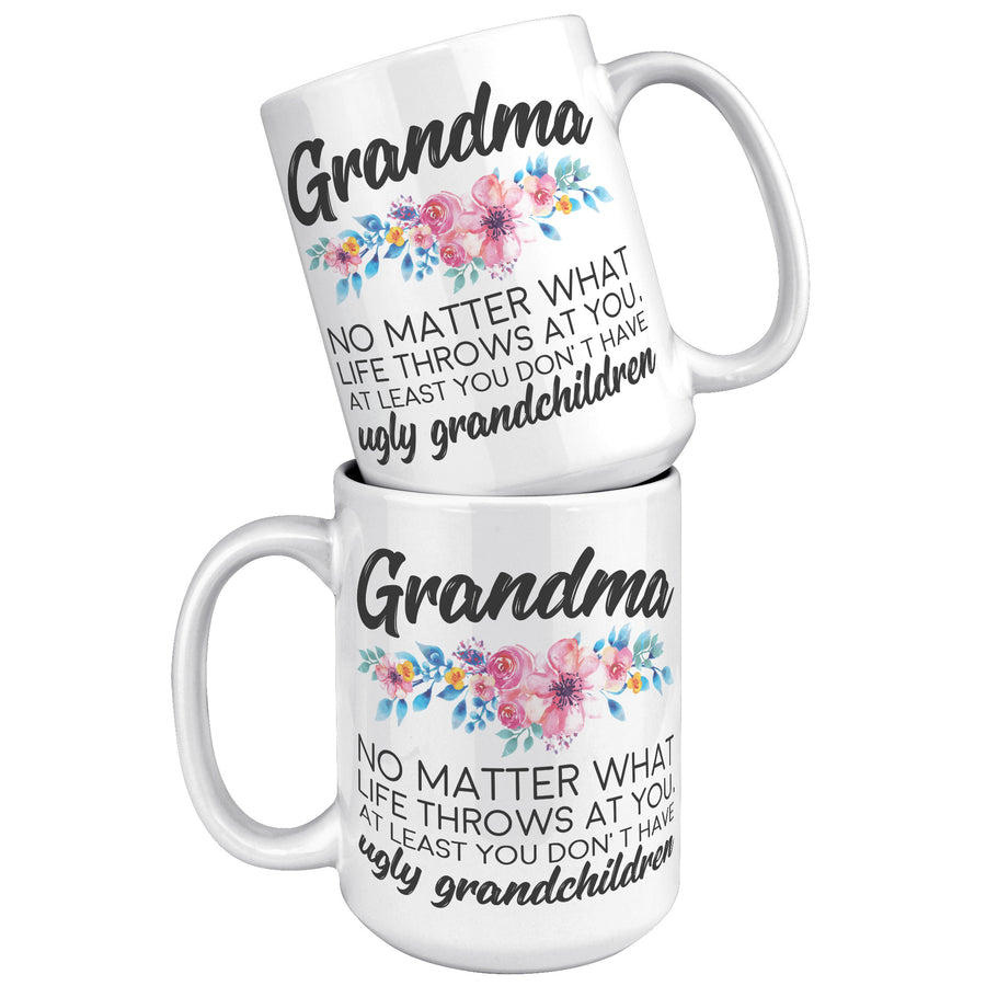 15oz White Mug - Grandma Ugly Grandchildren