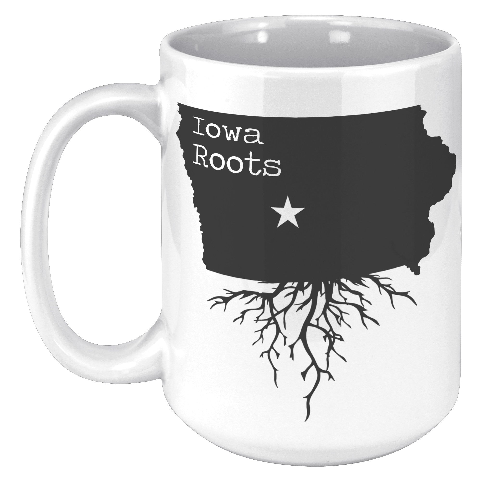 15oz White Mug - Iowa Roots