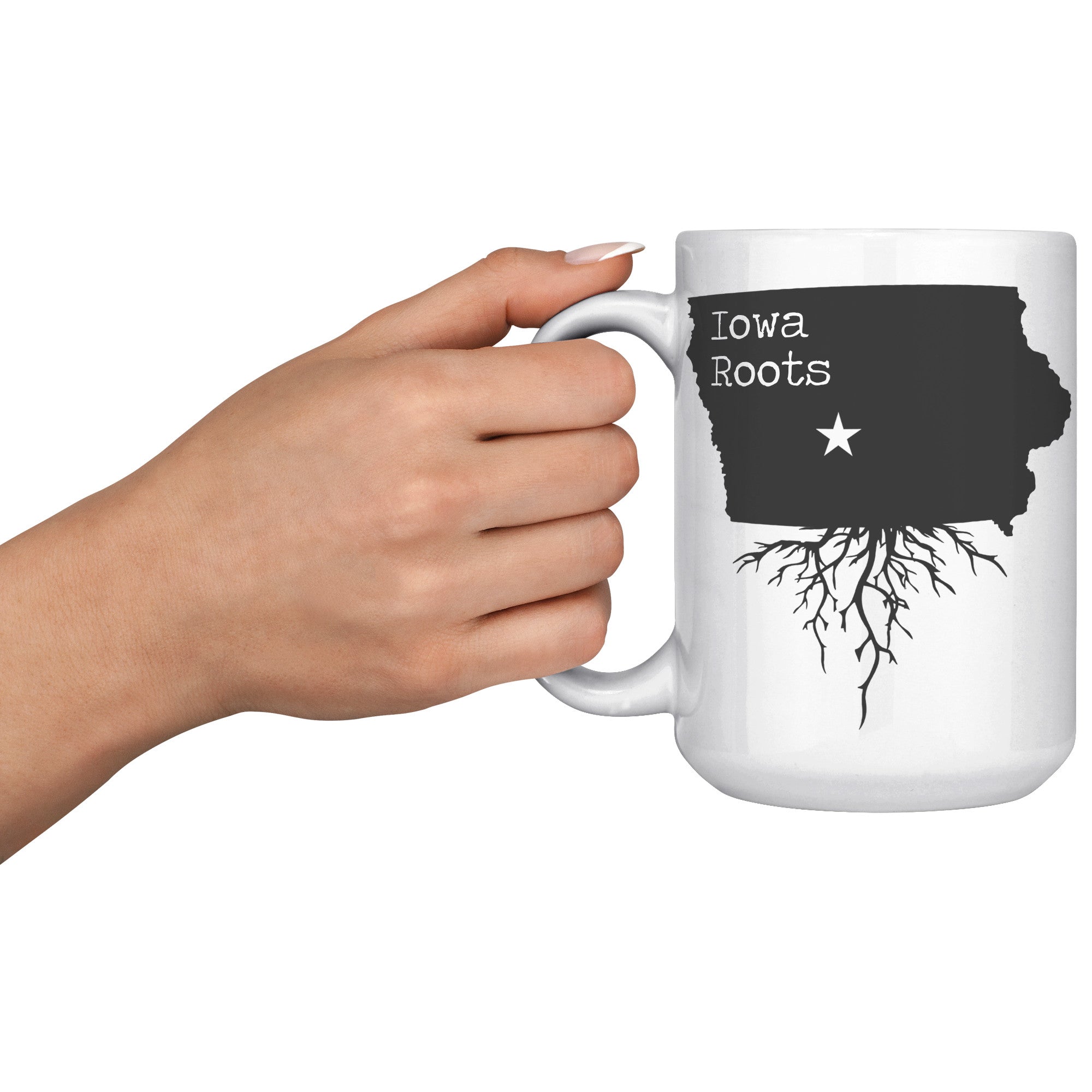 15oz White Mug - Iowa Roots