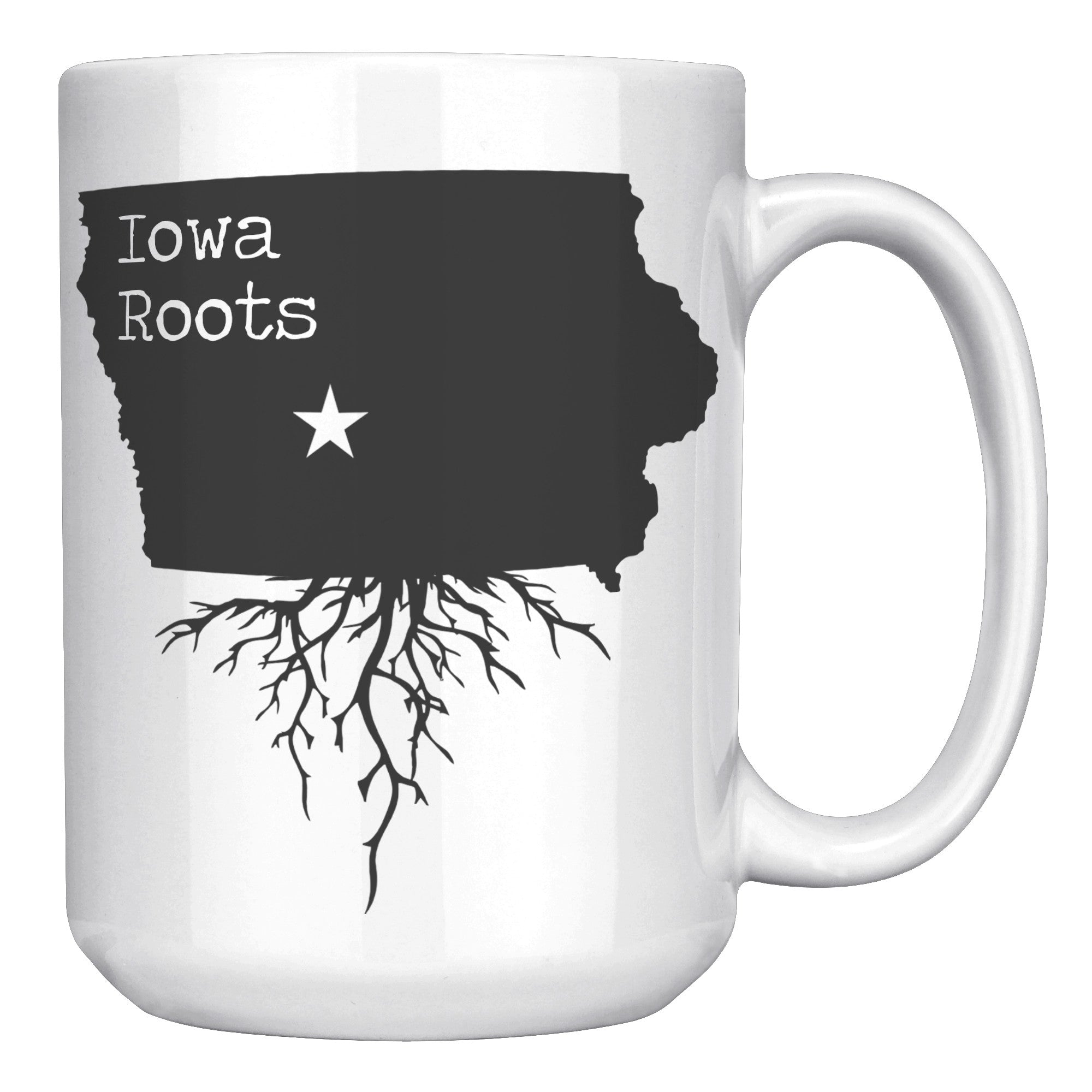 15oz White Mug - Iowa Roots