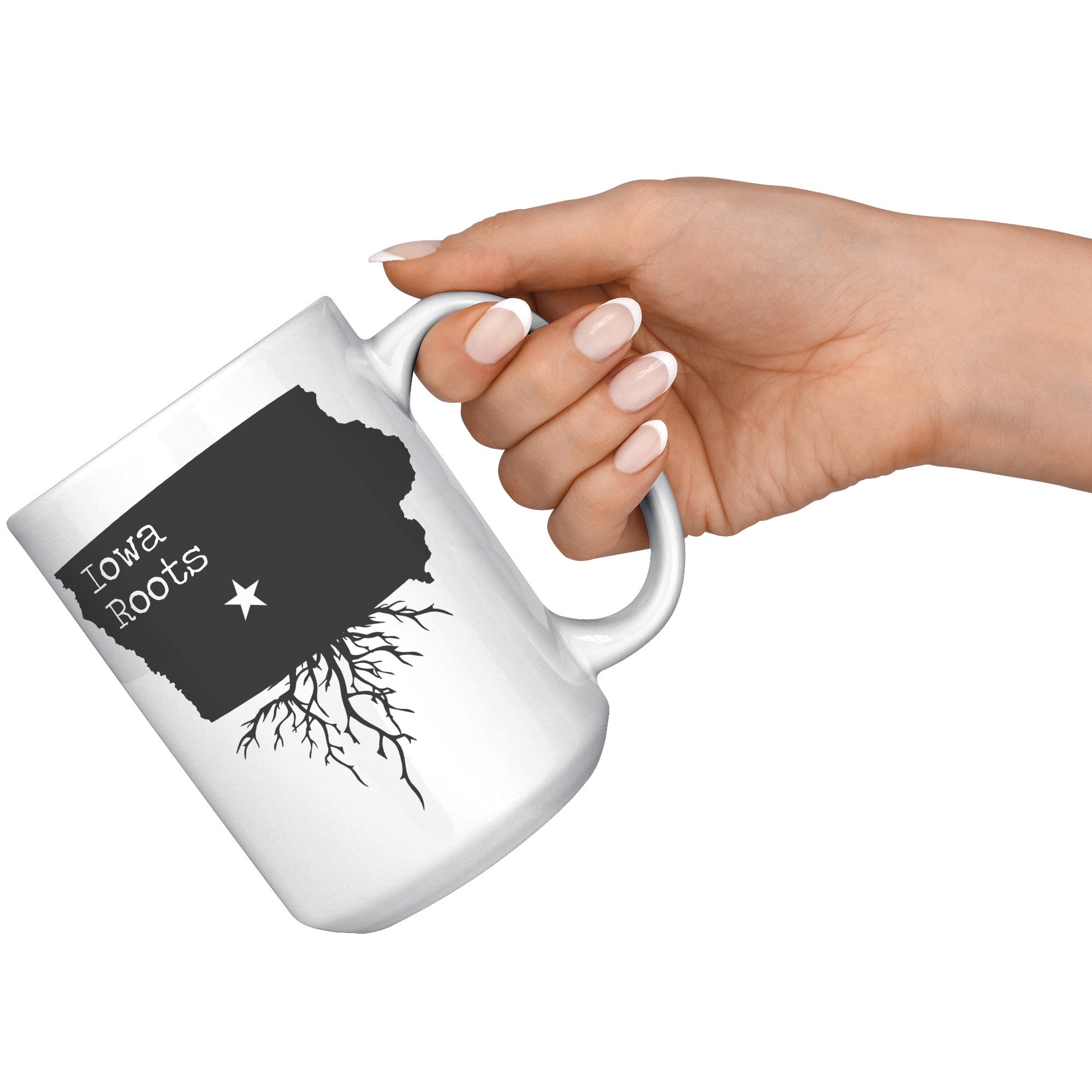 15oz White Mug - Iowa Roots