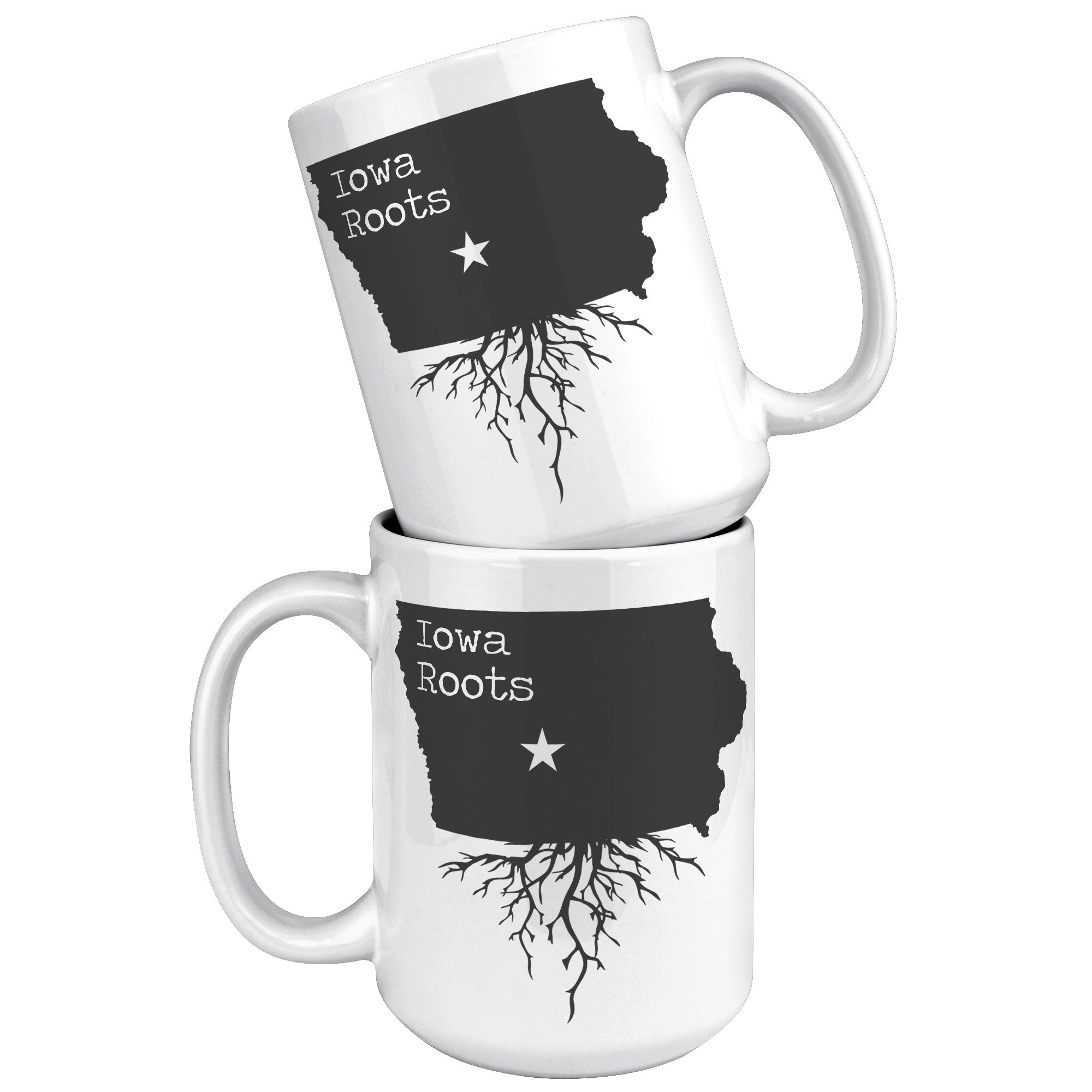15oz White Mug - Iowa Roots