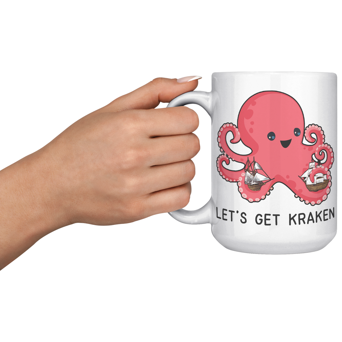 15oz_White_Mug_-_Lets_Get_Kraken_Old_Sh_15oz_White_LH_Model_Mockup.png