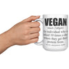 15oz White Mug - Vegan Definition