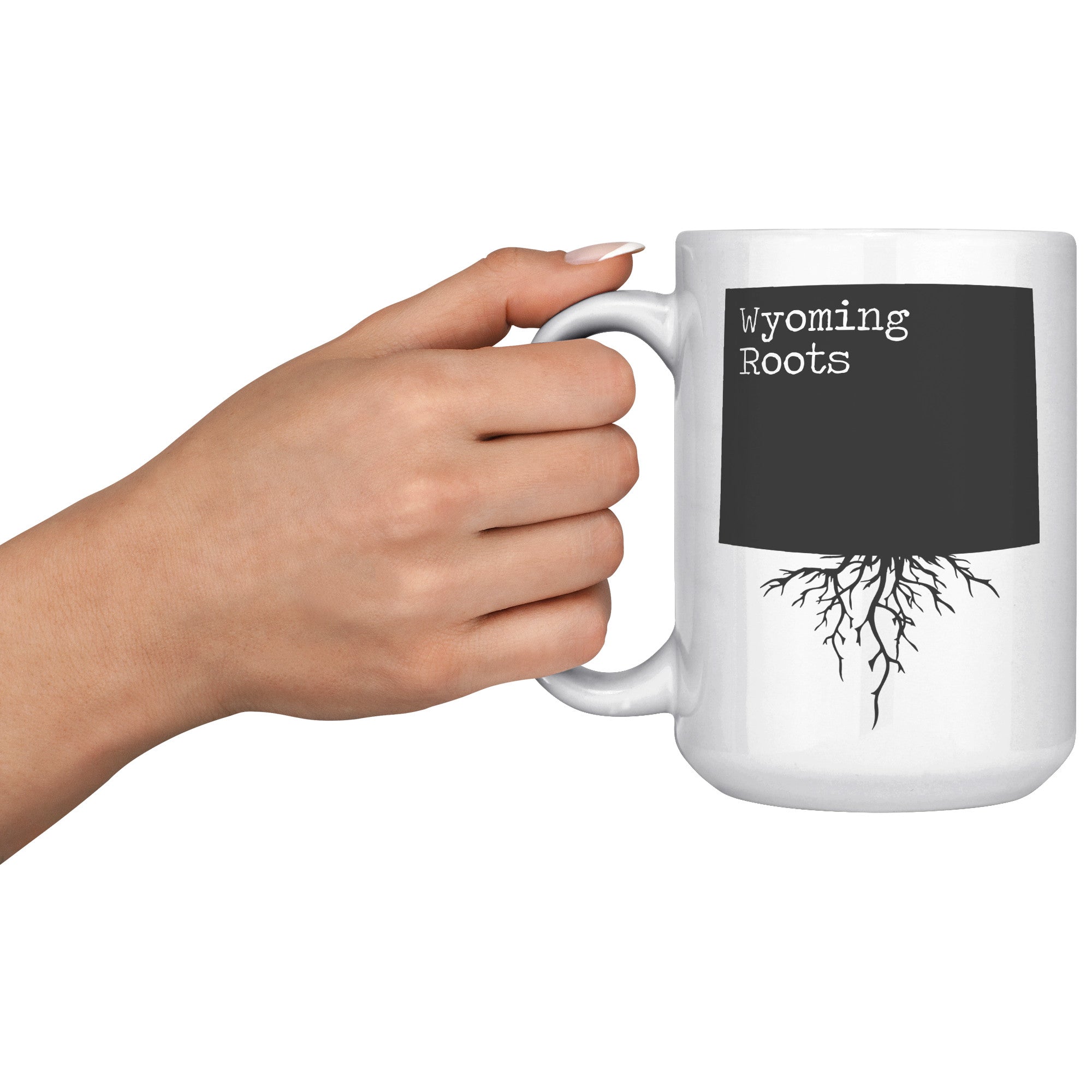 15oz White Mug - Wyoming Roots