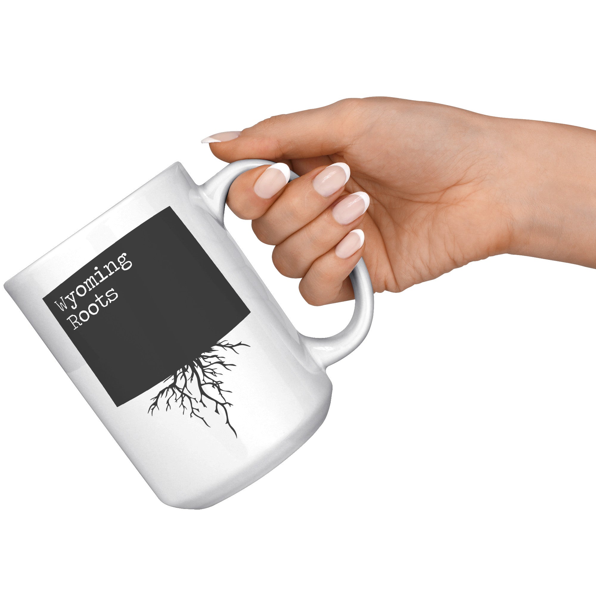 15oz White Mug - Wyoming Roots