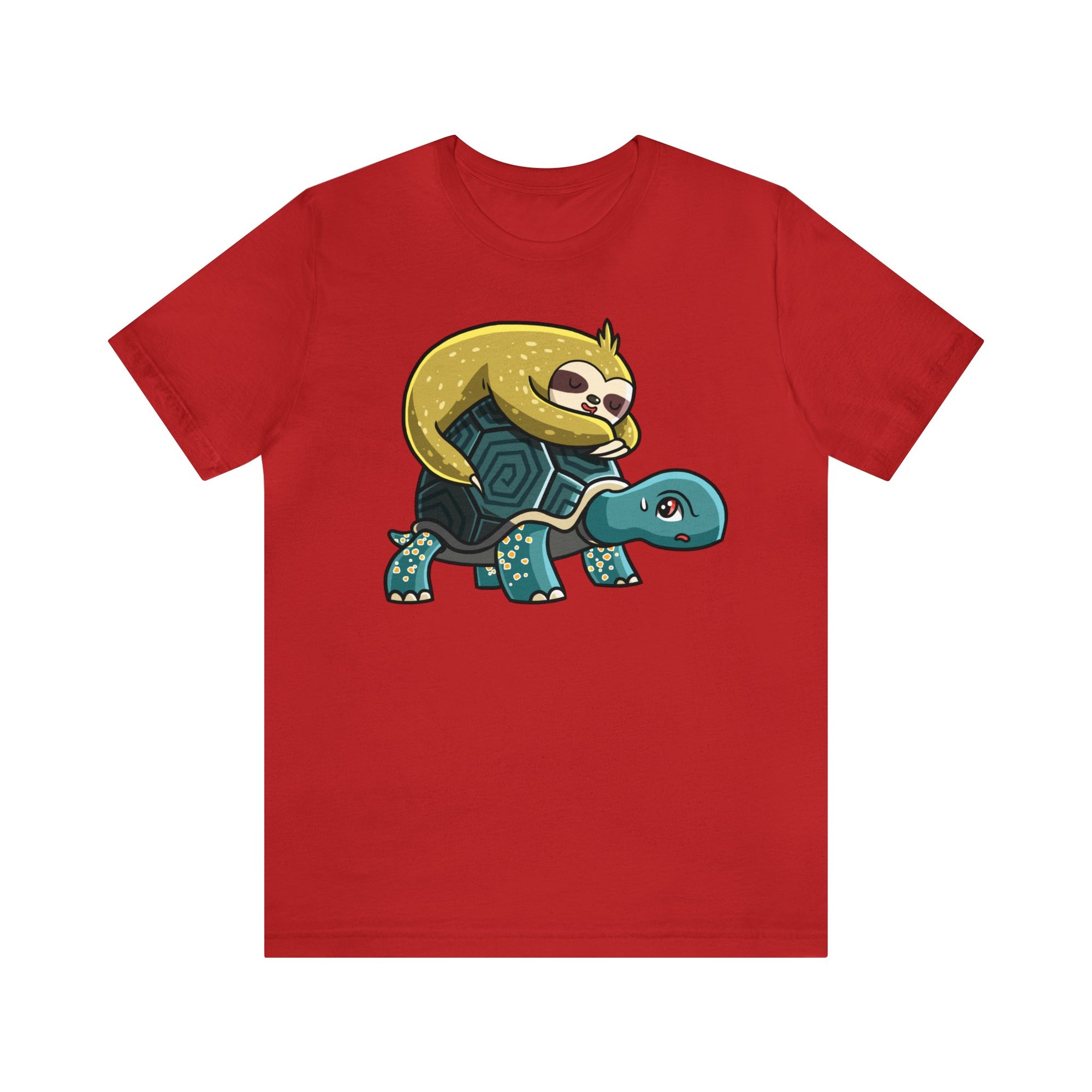 Sloth Riding Turtle TShirtSon UK