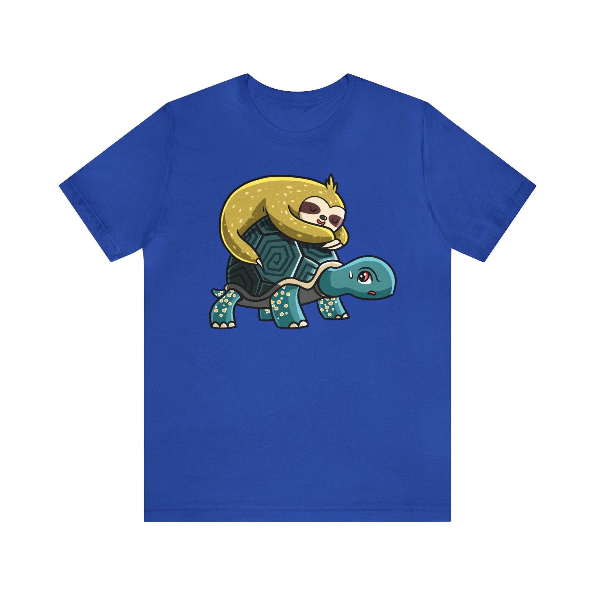 Sloth Riding Turtle TShirtSon UK