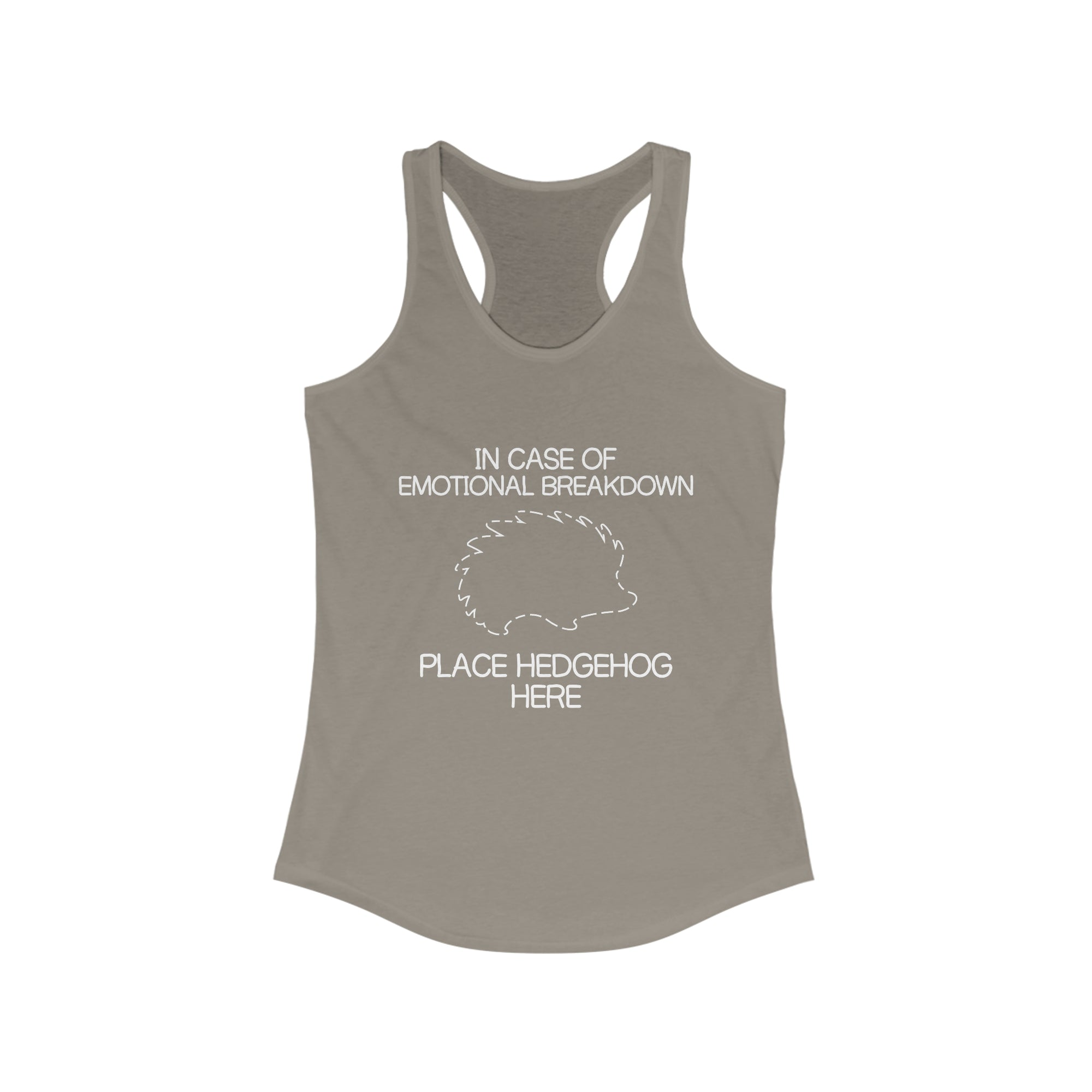 Hedgehog Emotional Breakdown Racerback Tank