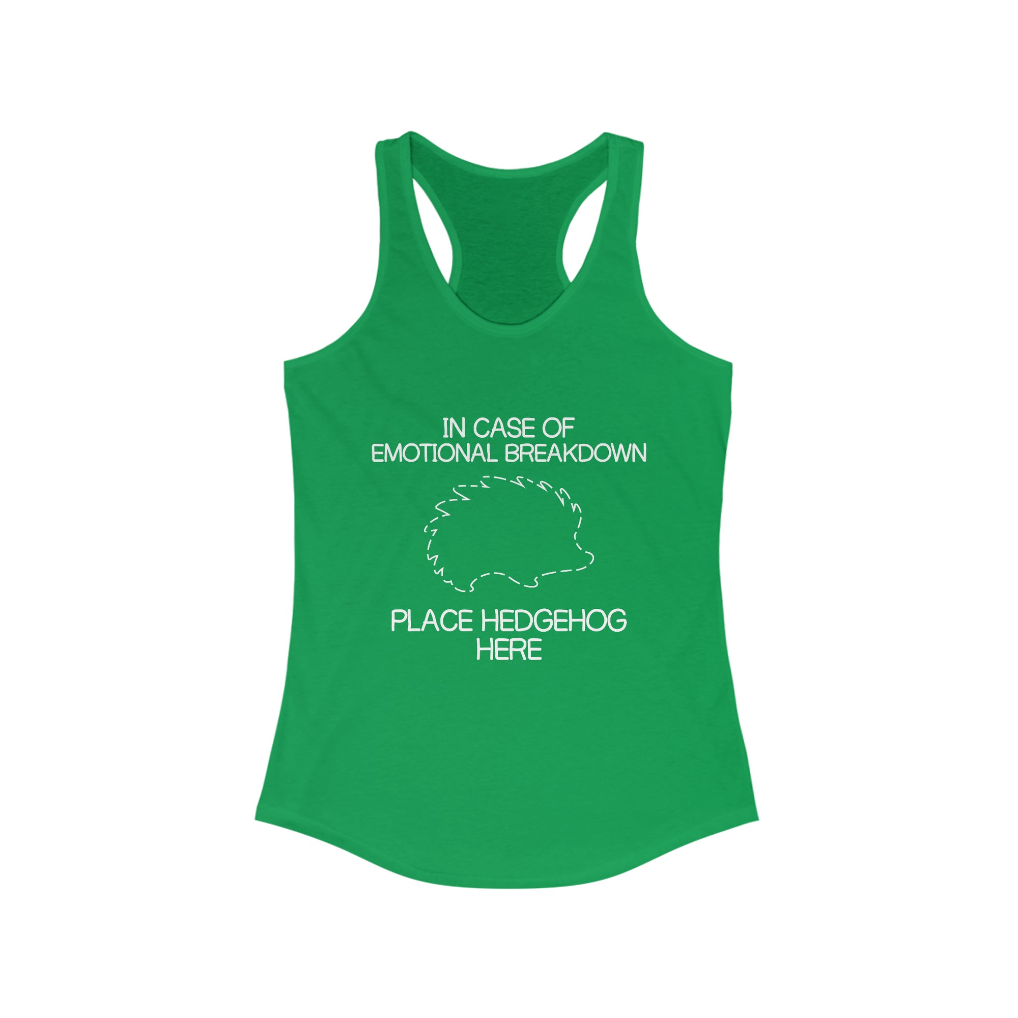 Hedgehog Emotional Breakdown Racerback Tank
