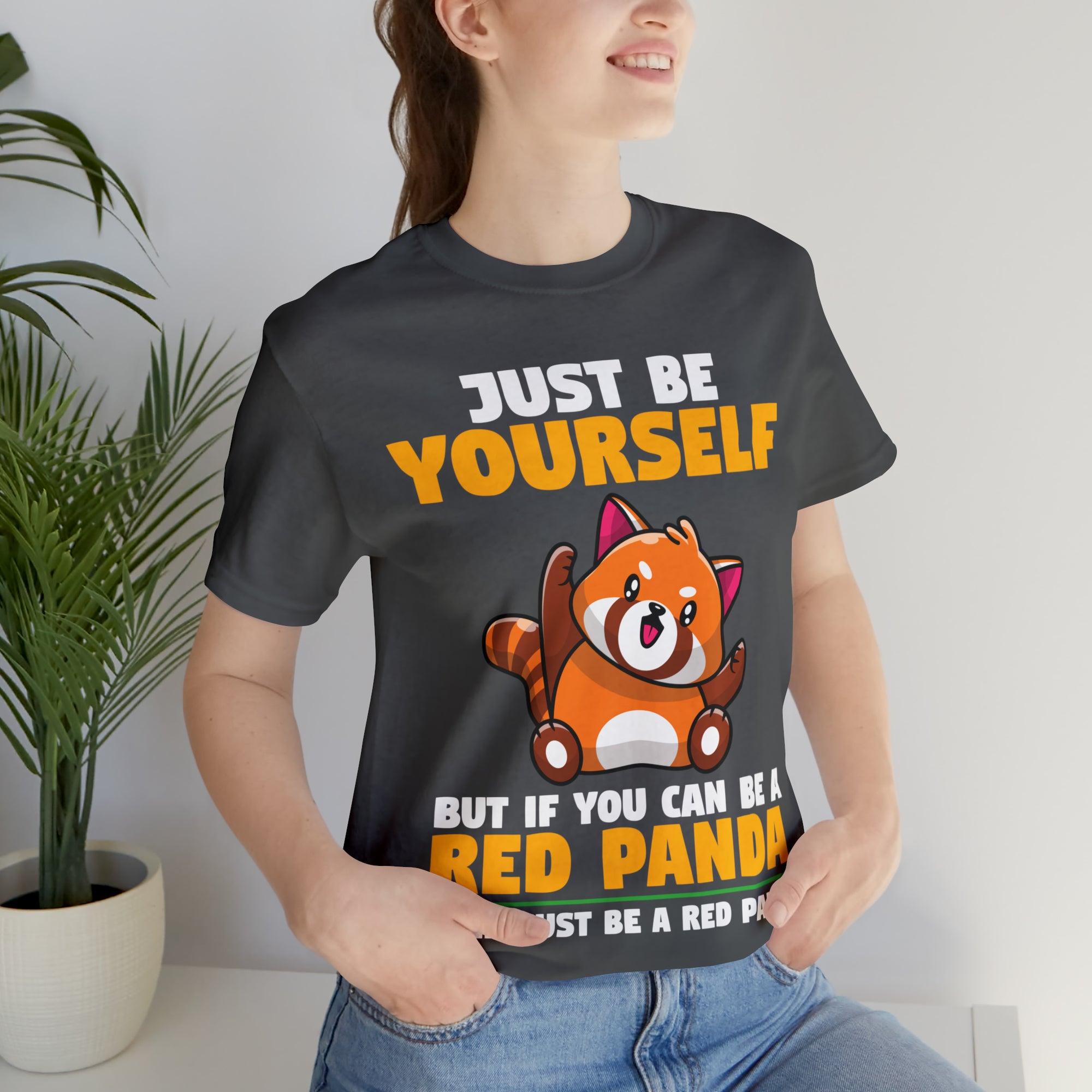 Just Be Yourself Red Panda TShirtSon UK