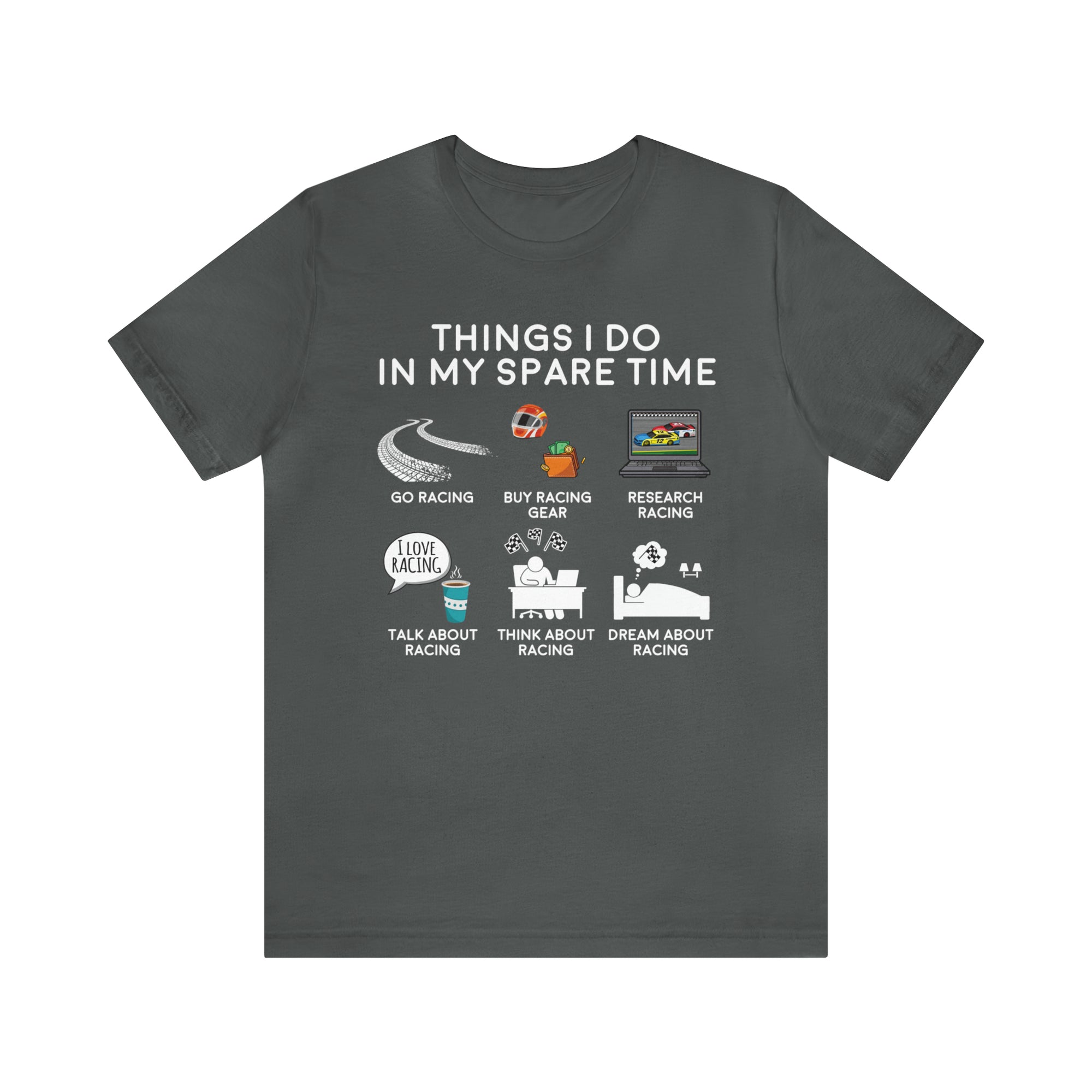 Racing Cars Spare Time TShirtSon UK