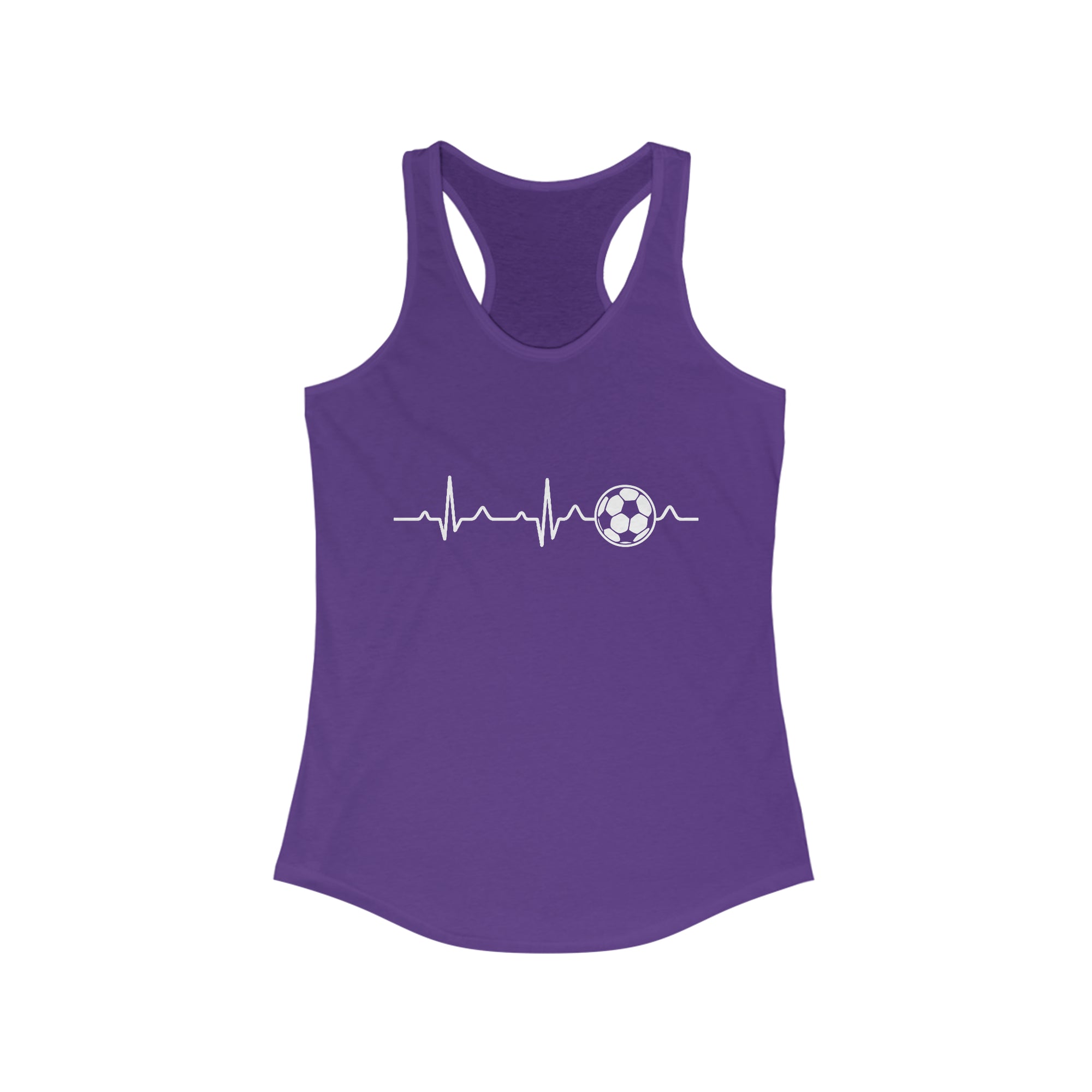 Soccer Heartbeat Racerback Tank Top