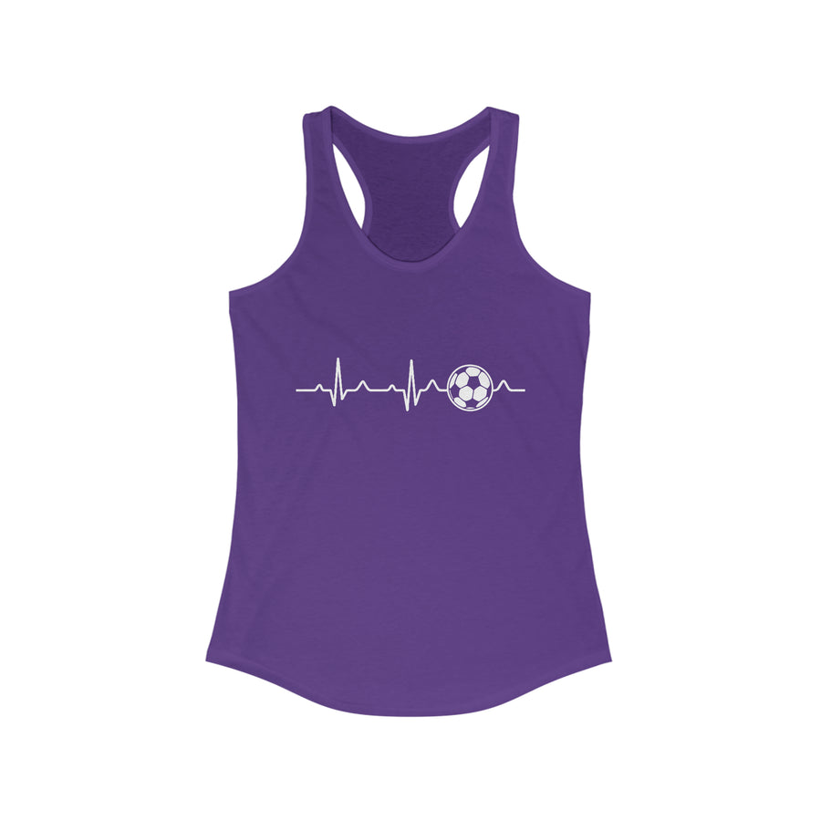 Soccer Heartbeat Racerback Tank Top