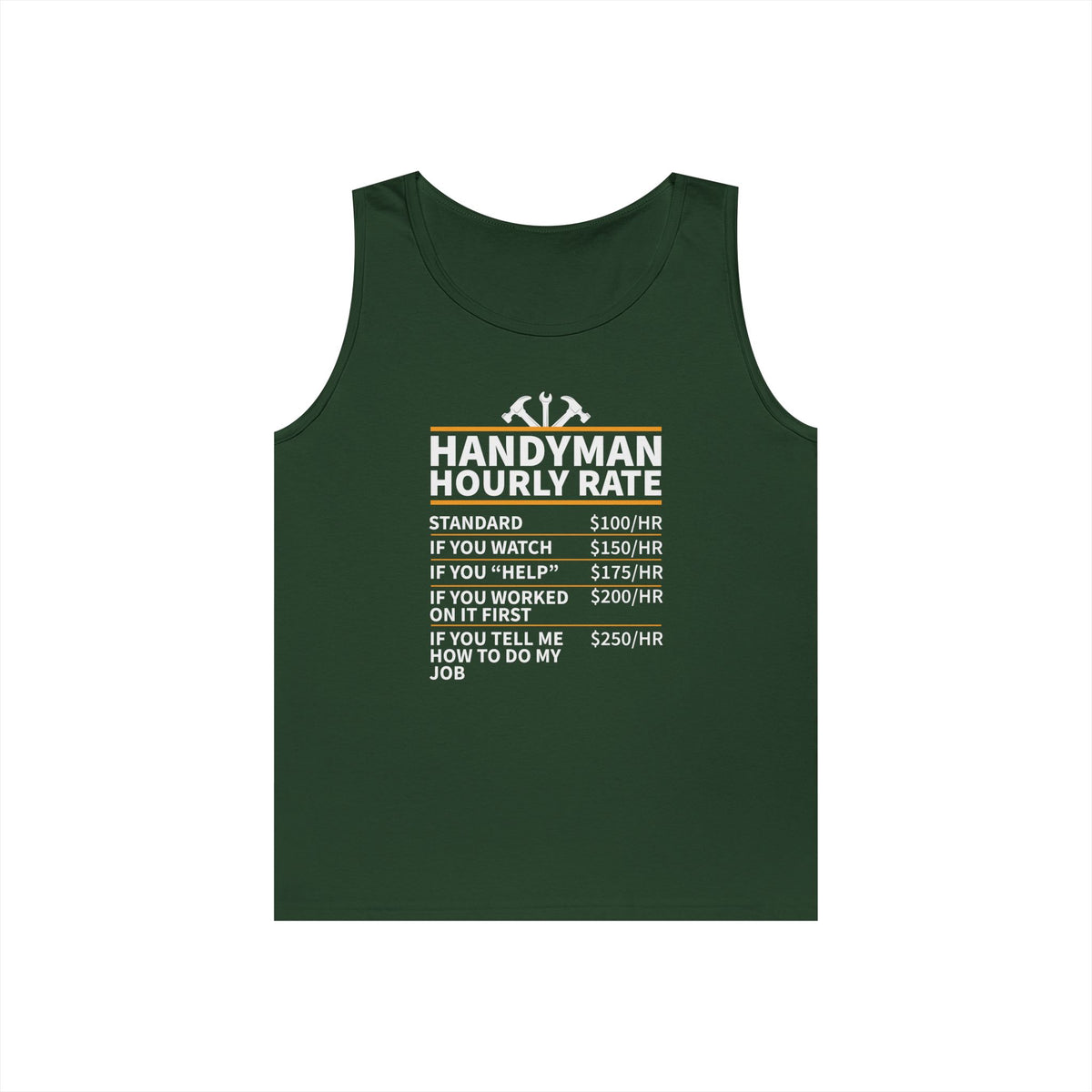 Handyman Hourly Rate Green Custom
