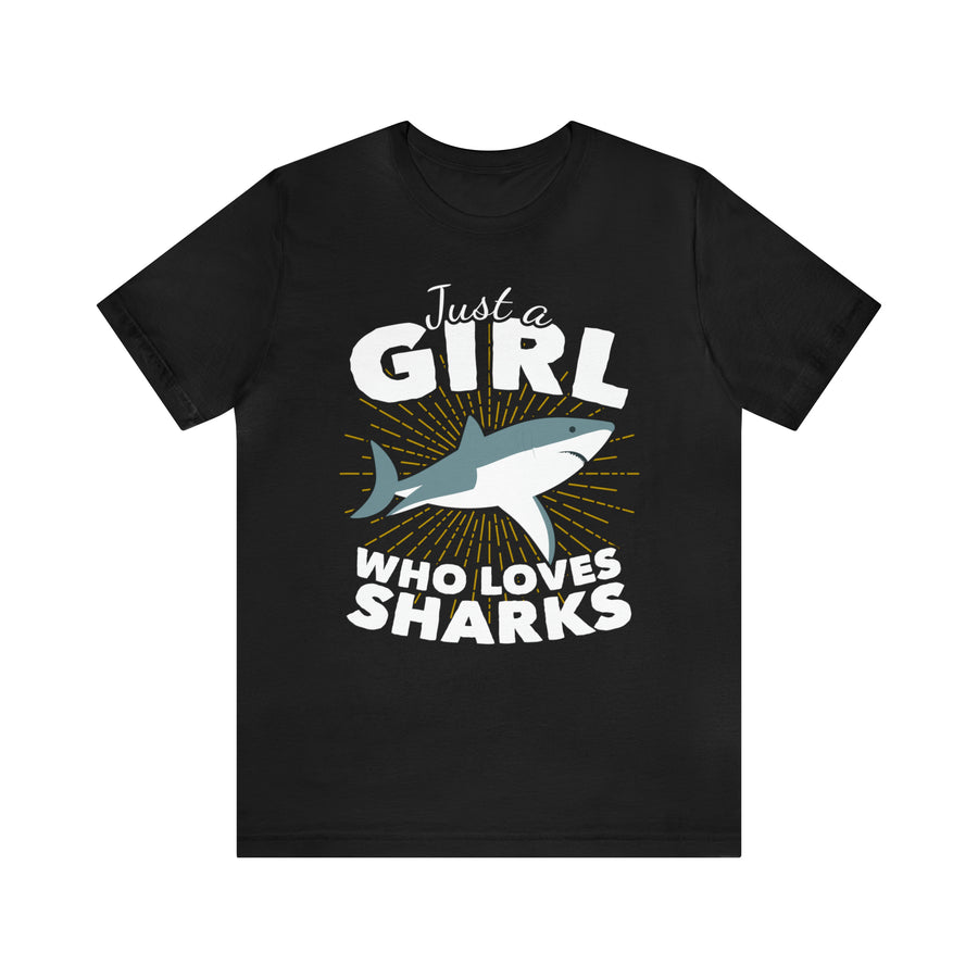 Just A Girl Who Loves Sharks TShirtSon UK