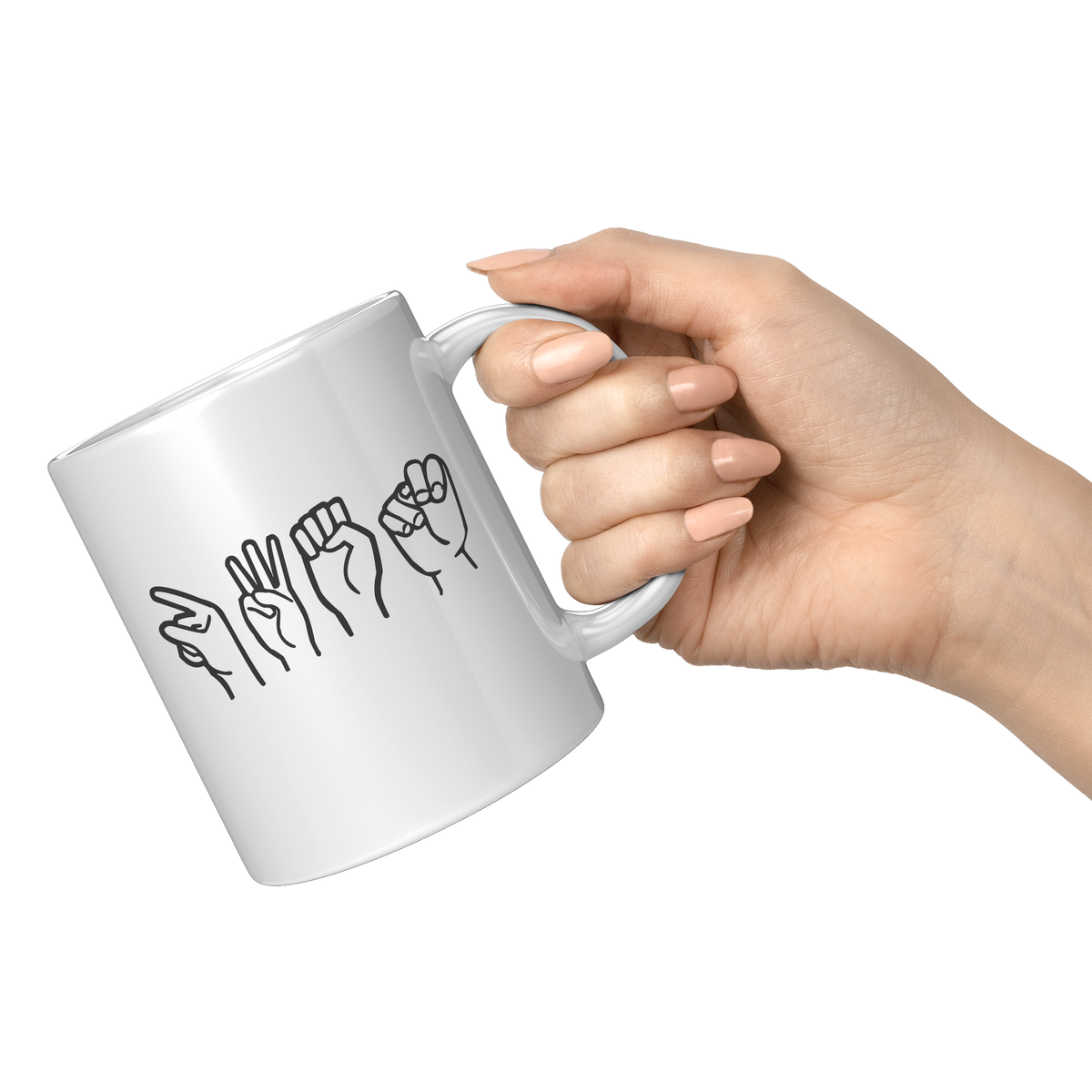 Gwen_Sign_Language_Mug_11oz_White_RH_Model_Mockup.png
