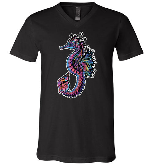 Tropical Seahorse V-Neck