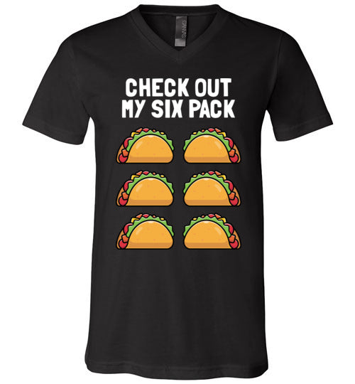 Check Out Six Pack Taco V-Neck
