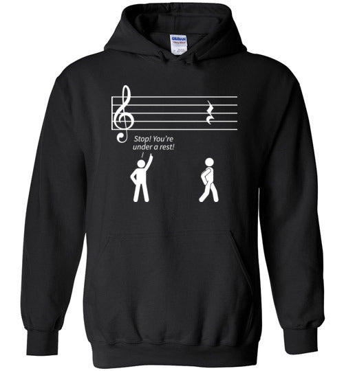 Music Stop Under A Rest Hoodie