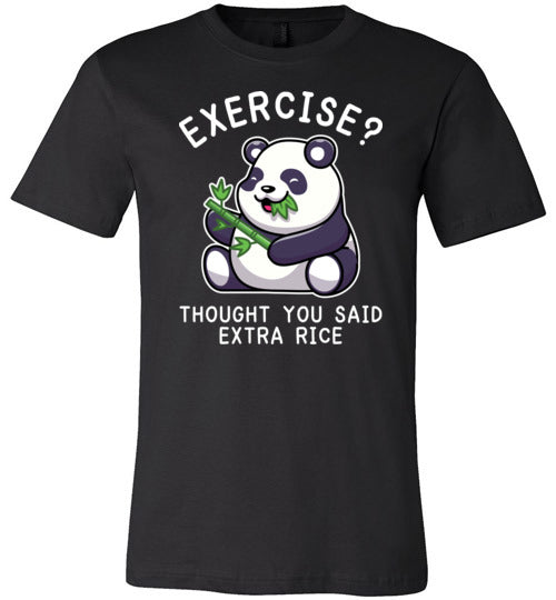 Panda Exercise Extra Fries Canvas