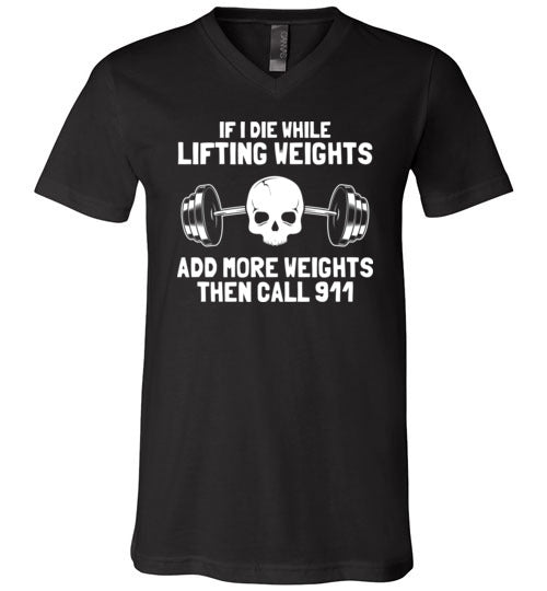 Die Lifting Weights V-Neck