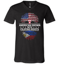 American Grown With Filipino Roots V-Neck