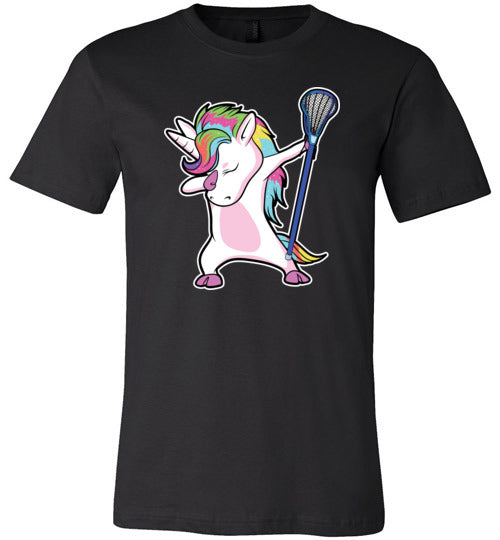 Dabbing Unicorn Lacrosse Canvas