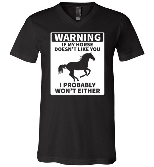 Horse Warning V-Neck