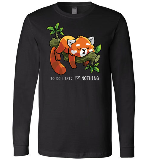 Red Panda To Do List Nothing Long Sleeve