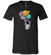Astronaut Floating Balloons V-Neck