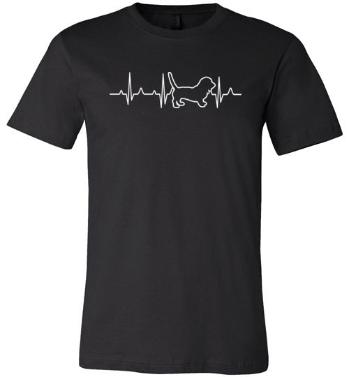 Basset Hound Heartbeat Canvas