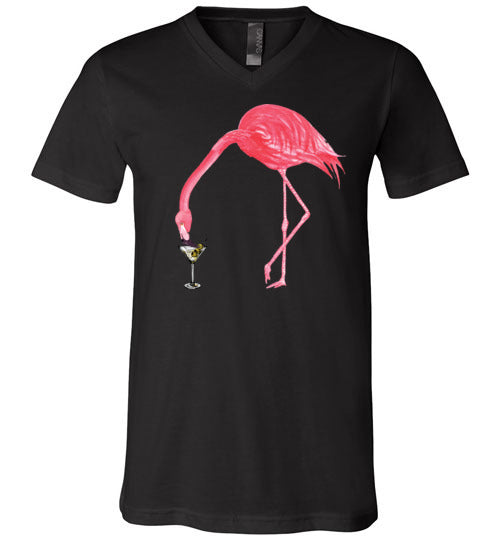 Flamingo Martini V-Neck