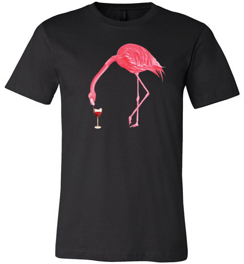 Flamingo Wine Canvas