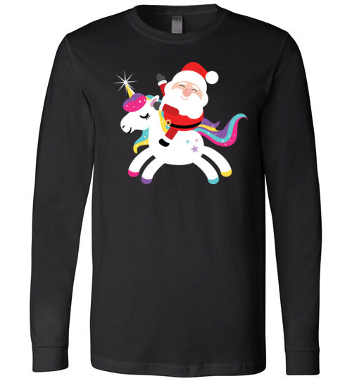 Santa Riding Unicorn Long Sleeve