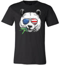 Panda American Flag Sunglasses Face Canvas