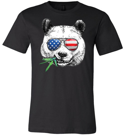 Panda American Flag Sunglasses Face Canvas