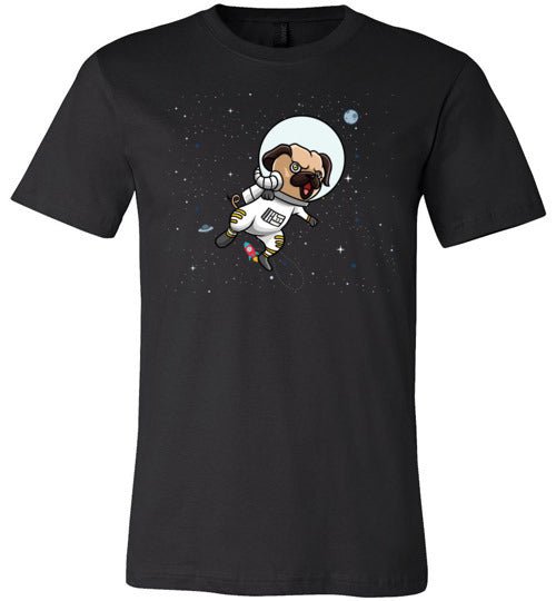 Astronaut Pug In Space Canvas