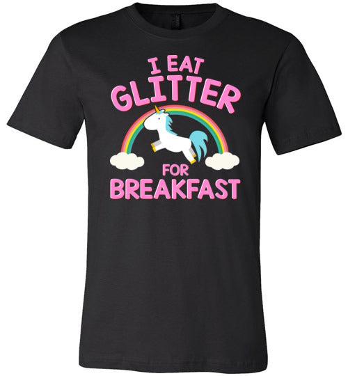 Unicorn I Eat Glitter For Breakfast Canvas