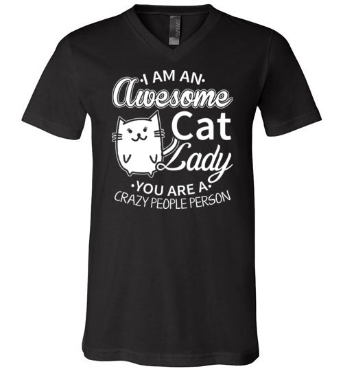 Awesome Cat Lady V-Neck