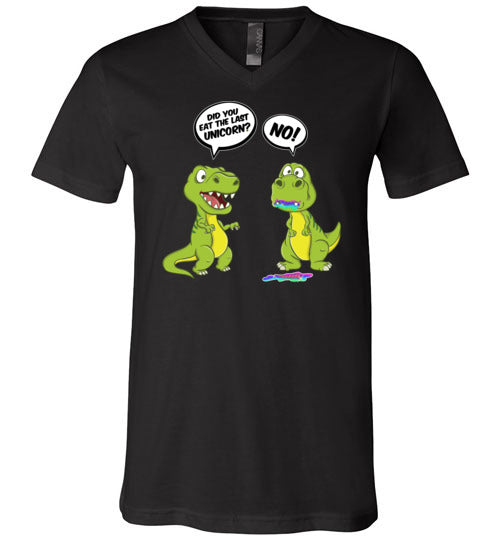 Dinosaur Last Unicorn V-Neck