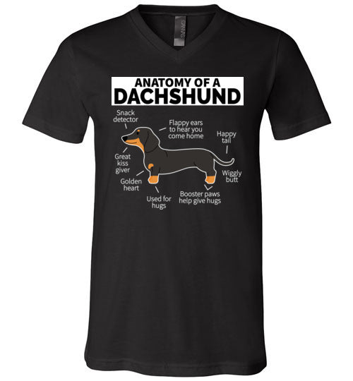 Dog Anatomy Dachshund V-Neck
