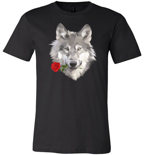 Realistic Wolf Rose Canvas